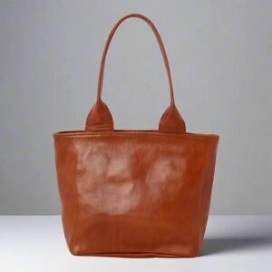 Ismad London Tan Leather Tote Bag